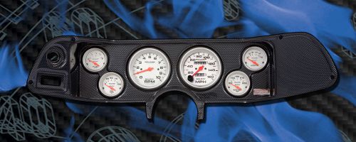 70-78 camaro carbon fiber dash panel with ultra lite gauges