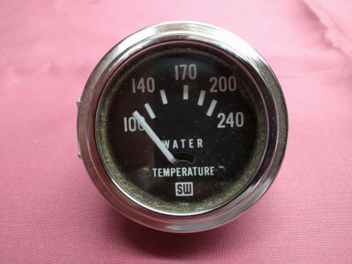 Nos stewart warner 2-1/16&#034; water temperature gauge, 100-240 degrees, 12 volt.
