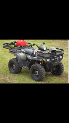 Atv front rear universal racks cargo baskets hunting 2 pieces steel tough