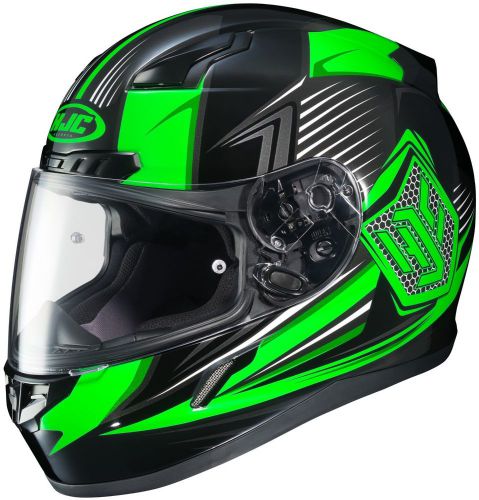 Hjc cl-17 striker green mc-4 full face motorcycle helmet size large snell