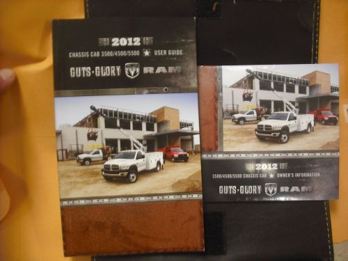 2012 dodge chassis cab 3500/4500/5500   owners manual &amp; case &amp; dvd