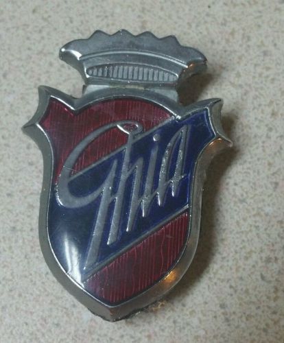 Ghia  metal emblem vintage ford detroit