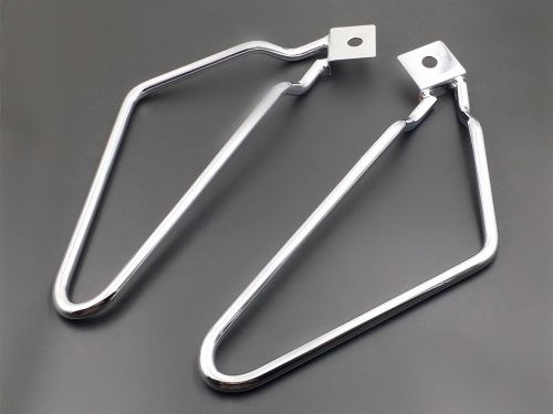 Chrome saddle bag support bars mounts bracket for harley sportster 883 iron fxdf