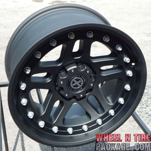 18x9&#034; black atx ax195 wheels rim chevy suburban gmc sierra silverado 1500 tacoma