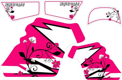 Girls yamaha pw50 graphics decal sticker kit pw 50 pink flower princess