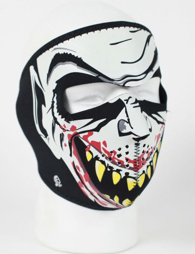 Face mask - glow in the dark vampire neoprene snowmobile/motorcycle  face mask
