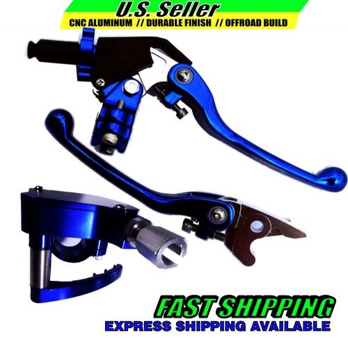 Lever &amp; thumb throttle set brake clutch blue yamaha yfz450 2007-2014