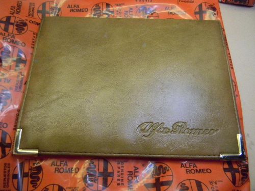 Alfa romeo spider milano gtv6 brown leather owner&#039;s manual case