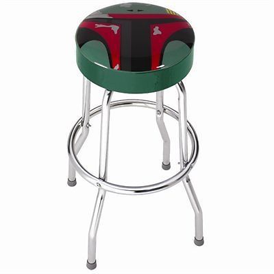 Bar stool with foot rest - garage room bar kitchen home - star wars - boba fett