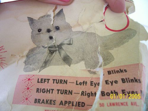 Rock a billy kitty cat that winks made in usa- rear deck