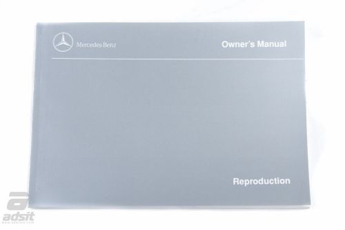 Mercedes-benz reproduction owner&#039;s manual 280s/se/sel 350se/sel 450se/sel euro