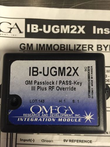 Ibugm2x keyless antitheft override bypass gm vehixles