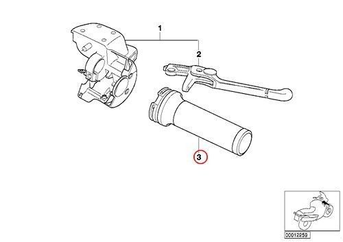 Bmw genuine motorcycle handbrake handlebar lever handle right 59c1 59c2 59c3 89v
