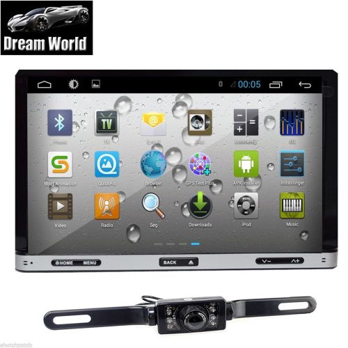 Android 4.4 os 7 inch double 2 din car gps stereo dvd player 3g wifi ipod+camera