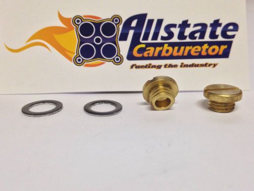 Holley carburetor parts 2 brass sight plug screws