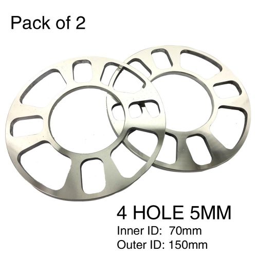 Tirol pair wheel spacers 5mm disc brake spacer kit universal fit 4 lug