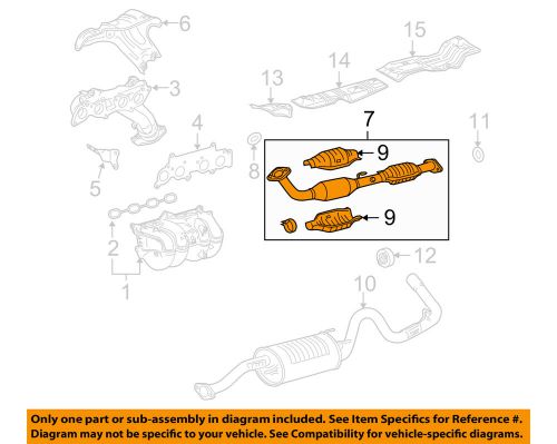 Toyota oem 13-15 tacoma 2.7l-l4 exhaust system-front pipe 174100c150