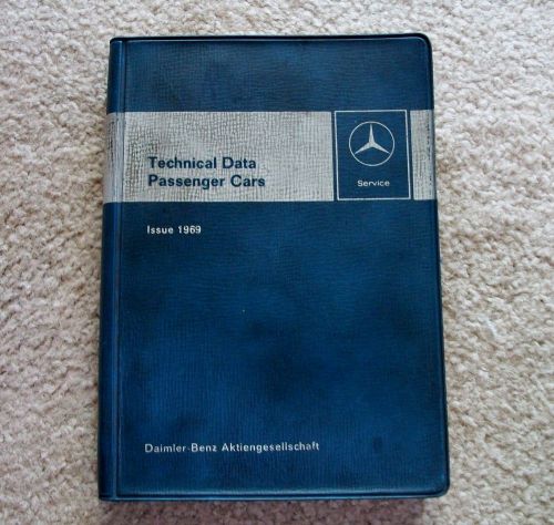 Mercedes benz 1969 technical data passenger car charts manual