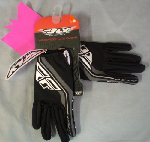 Fly racing windproof lite gloves 12 black pn# 369-14012