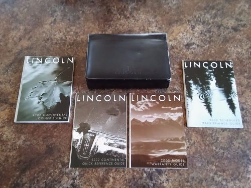 2002 lincoln continental owners manual w/ case &amp; supplements - new - #b