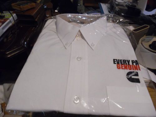 Cummins every part genuine mens size 40 dress shirt (new in plastic) white