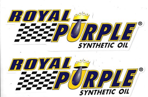 2 royal purple oil racing decals sticker new small 3&#034; size nhra race decal