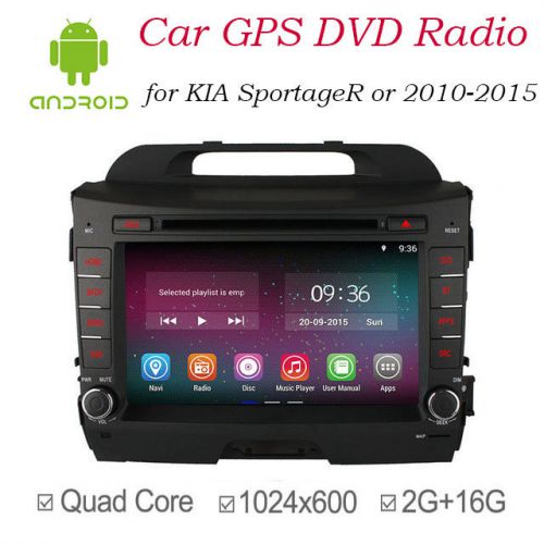Android4.4 quadcore car gps dvd radio dvr in-dash for kia sportager or 2010-2015