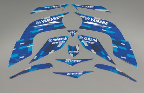 Yamaha gytr raptor 700r blue retro graphics decals kit 06 07 08 09 10 11 12 13