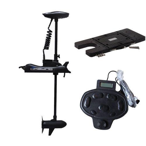 24v 80lbs variable speed bow mount electric trolling motor quick mount foot pad