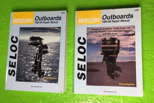 Mercury outboards 1965-89 repair manual seloc 1408 1404 set of two