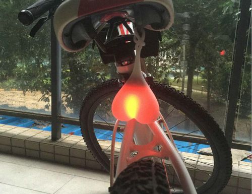 Bike car truck warning light heart balls nuts nutsack lamp cycling taillight led