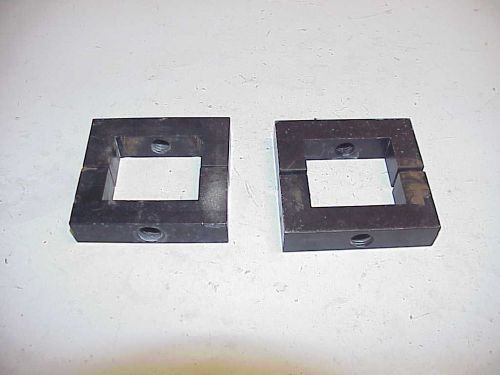 Two black-aluminum 2&#034; x 2&#034; square weight ballast clamps j13 imca ump wissota