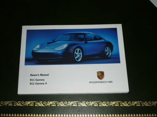 2000 porsche 911 carrera owners manual 996 99 00 01 new