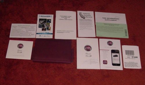 2015 fiat 500 / 500c owners manual 03693 with case + free shipping