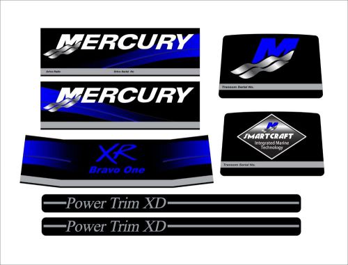 Mercruiser the new blue 2016 bravo one xr decals  w /gray rams sticker set