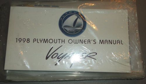 Nos 1998 plymouth voyager owners manual + supplements kit