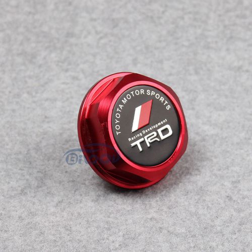 Trd red racing engine oil fuel filler cap tank cover for toyota lexus scion