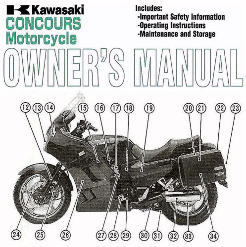 1999 kawasaki concours motorcycle owners manual -concours zg1000a14