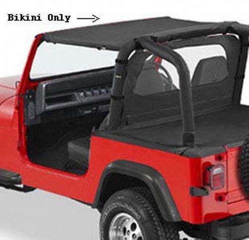 Jeep wrangler 1992-1995 extended bikini summer top black