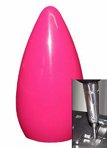 Bullet solid pink shift knob for dodge chrys jeep auto stick w/ adapter