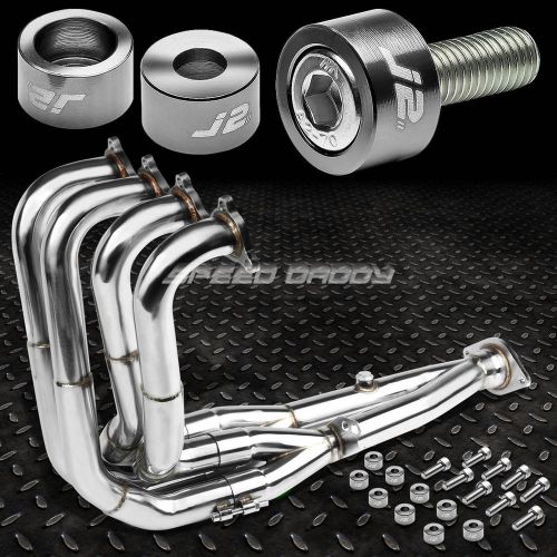 J2 for dc2 b18c exhaust manifold tri-y racing header+gun metal washer cup bolts