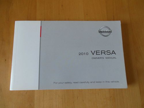 2010 nissan versa owner&#039;s manual lightly used
