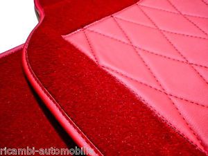 Carpet set dark red velours for alfa romeo giulietta giulia spider 750 101