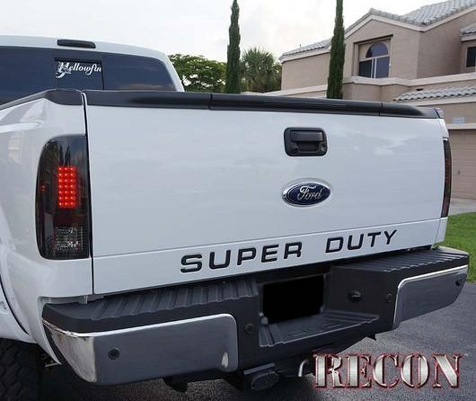 Recon ford superduty raised letter inserts carbon fiber (2008-2012)