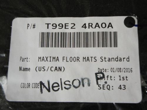 2016 nissan maxima floor mats - black