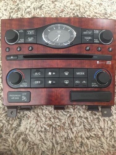 07- 10 infiniti g35 air and audio controls panel