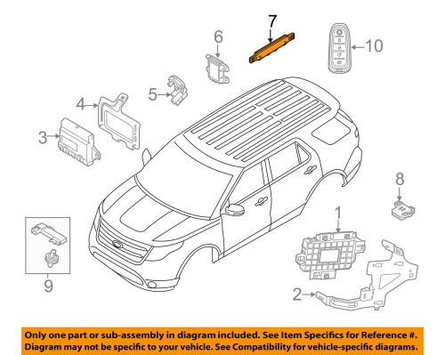 Ford oem 11-15 explorer alarm system-antenna bc3z15k602a