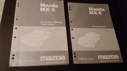 1999 mazda mx-5 europe original workshop manual + wiring manual