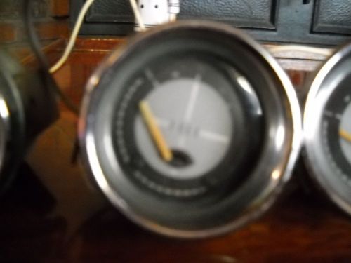Vintage stewart warner gauge oil amp fuel temp match set