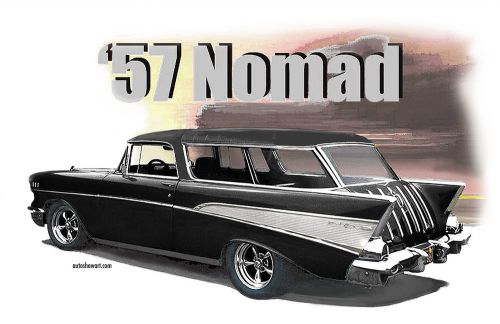 Auto art t-shirt 1957 chevy nomad